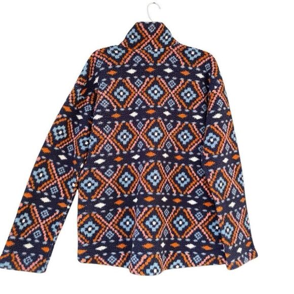 Old Navy Blue Plush Sherpa 1/4 Zip Pullover Fleece Sweatshirt Jacket Large Outdo - Picture 8 of 9